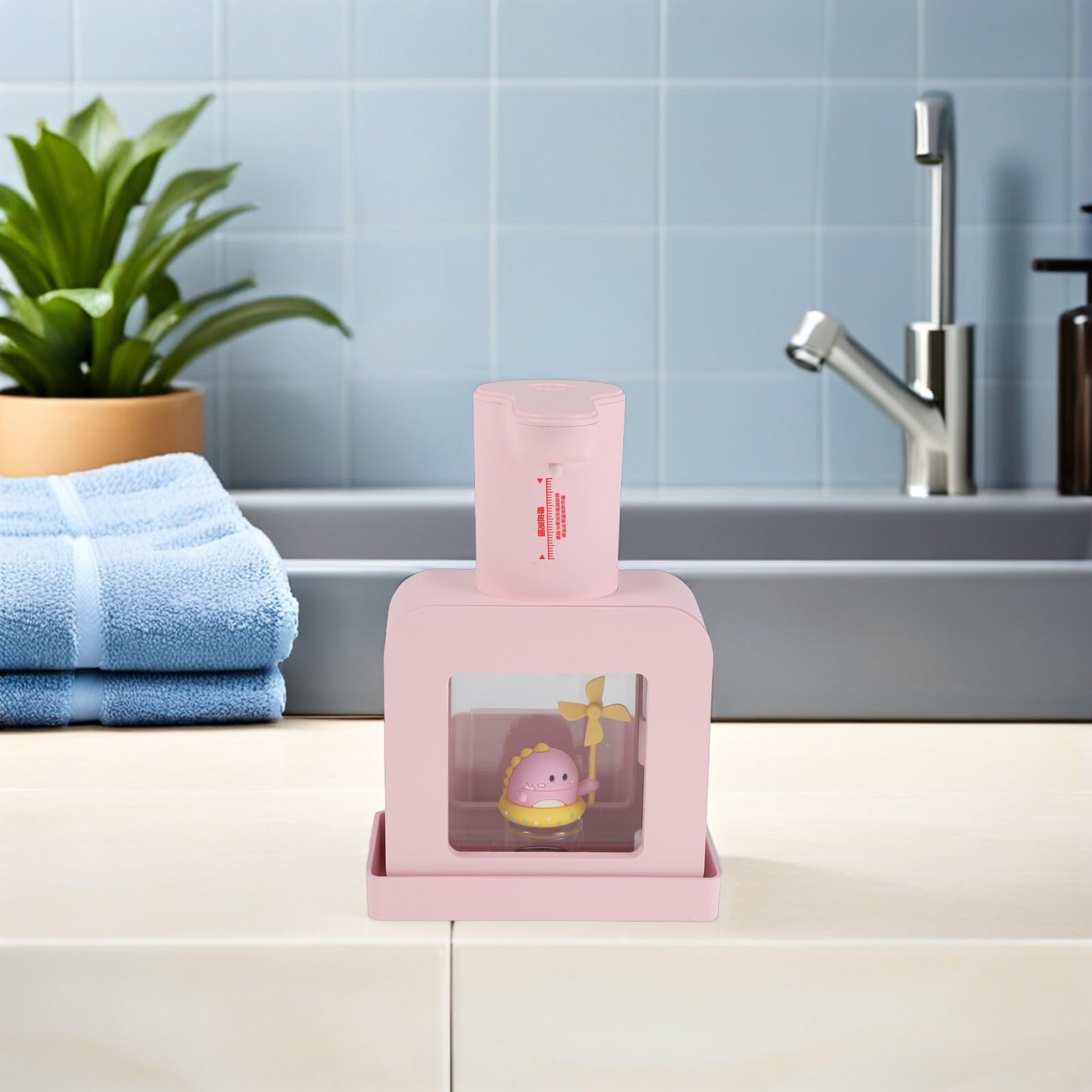 Mobestech pompa dozująca mydło dozownik mydła łazienkowego pompka dozująca Dyspensator mydła napełniającego kuchennego do rąk ABS Pink