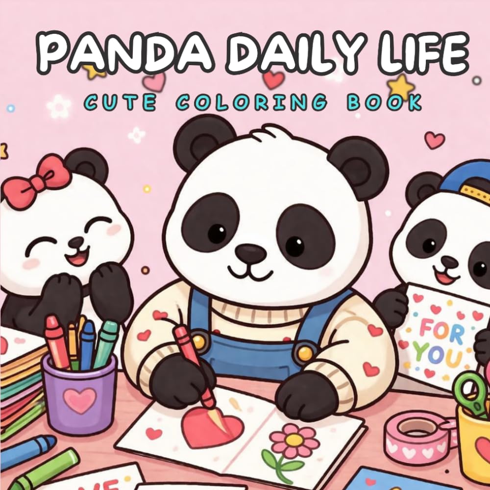 Panda Daily Life: Coloring Book for Kids & Adults, Cozy, Relaxing & Fun Panda Activities, Adorable Panda Scenes, Simple Designs for Relaxation, Mindfulness & Creativity