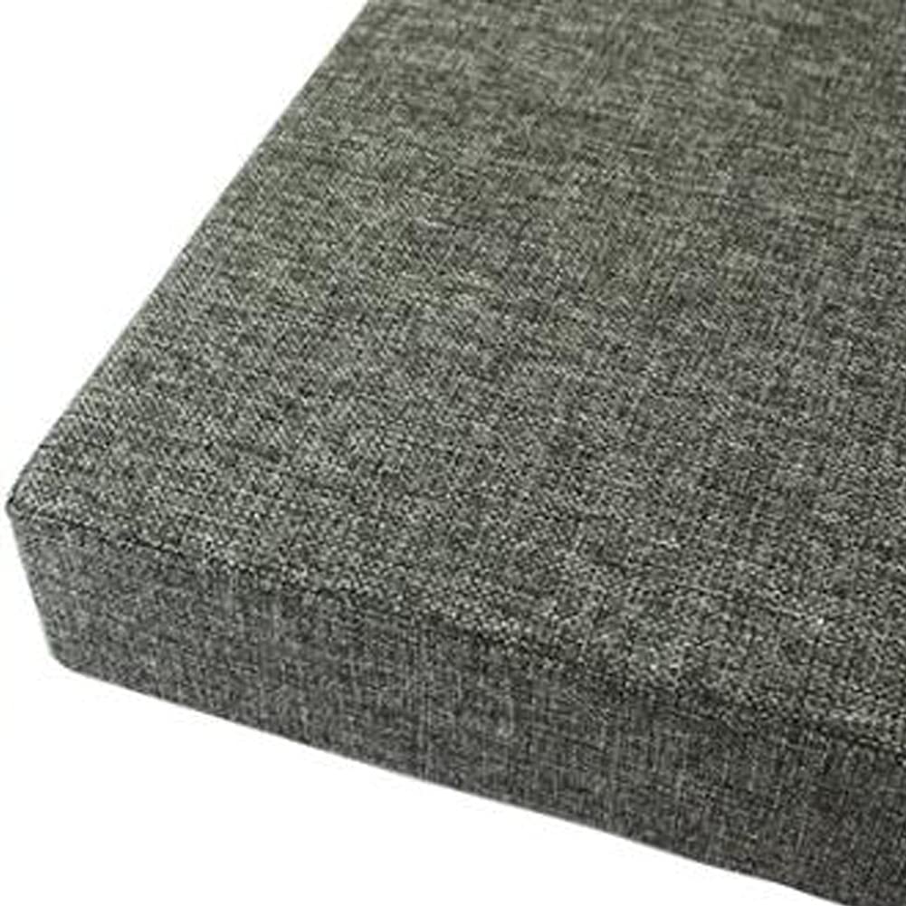 Cojín De Asiento Grueso 10cm - Tamaño 40x40cm, Tela De Lino, Relleno De Esponja, Lavable, Para Interior Y Exterior, Color Verde
