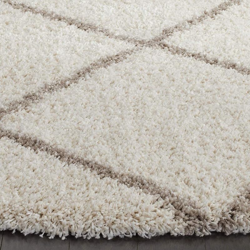 Image of Carpet for Hallway, Kitchen, and Modern Interiors, Cozy Shag Runner for Living Room, Entryway & Office Decor Size 4x6 feet Ivory B