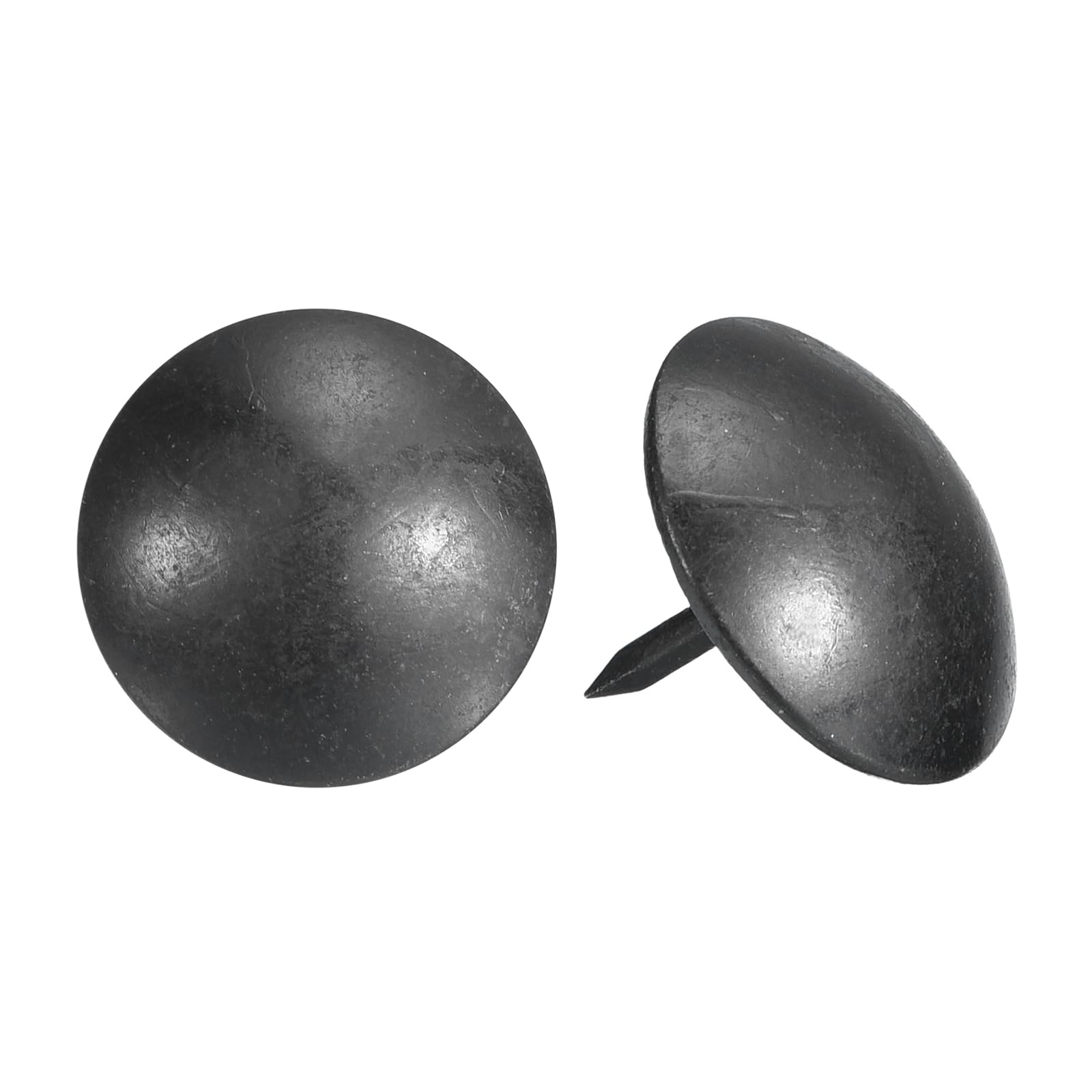 uxcell Upholstery Tacks Nail Pins Furniture, 50Pcs 19x16mm Thumb Tack Pins Assortment Kit Carbon Steel for Home Sofa DIY Decorative Nail Heads Nails, Black