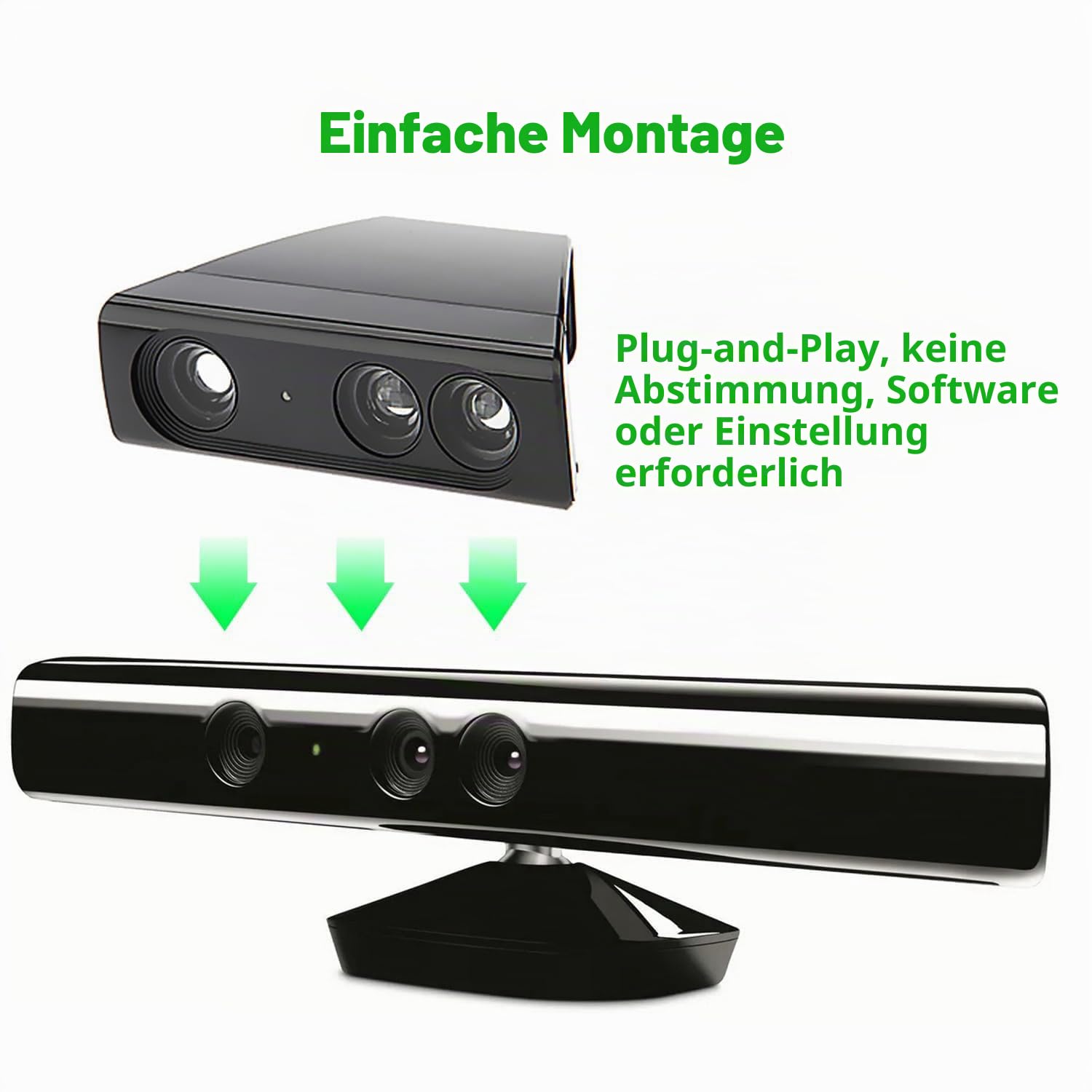 OSTENT Super Zoom Weitwinkelobjektiv Sensor Reichweitenreduzierungsadapter Kompatibel mit Microsoft Xbox 360 Kinect