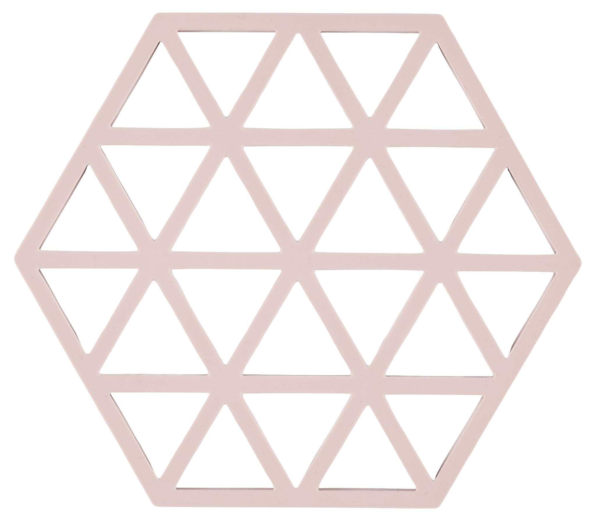 Zone Denmark Triangles Triaster Heat Resistant up to 250°C, Silicone Trivet, Decorative Trivet for Pots and Pans, Dishwasher Safe, 16 x 14 cm, Rose