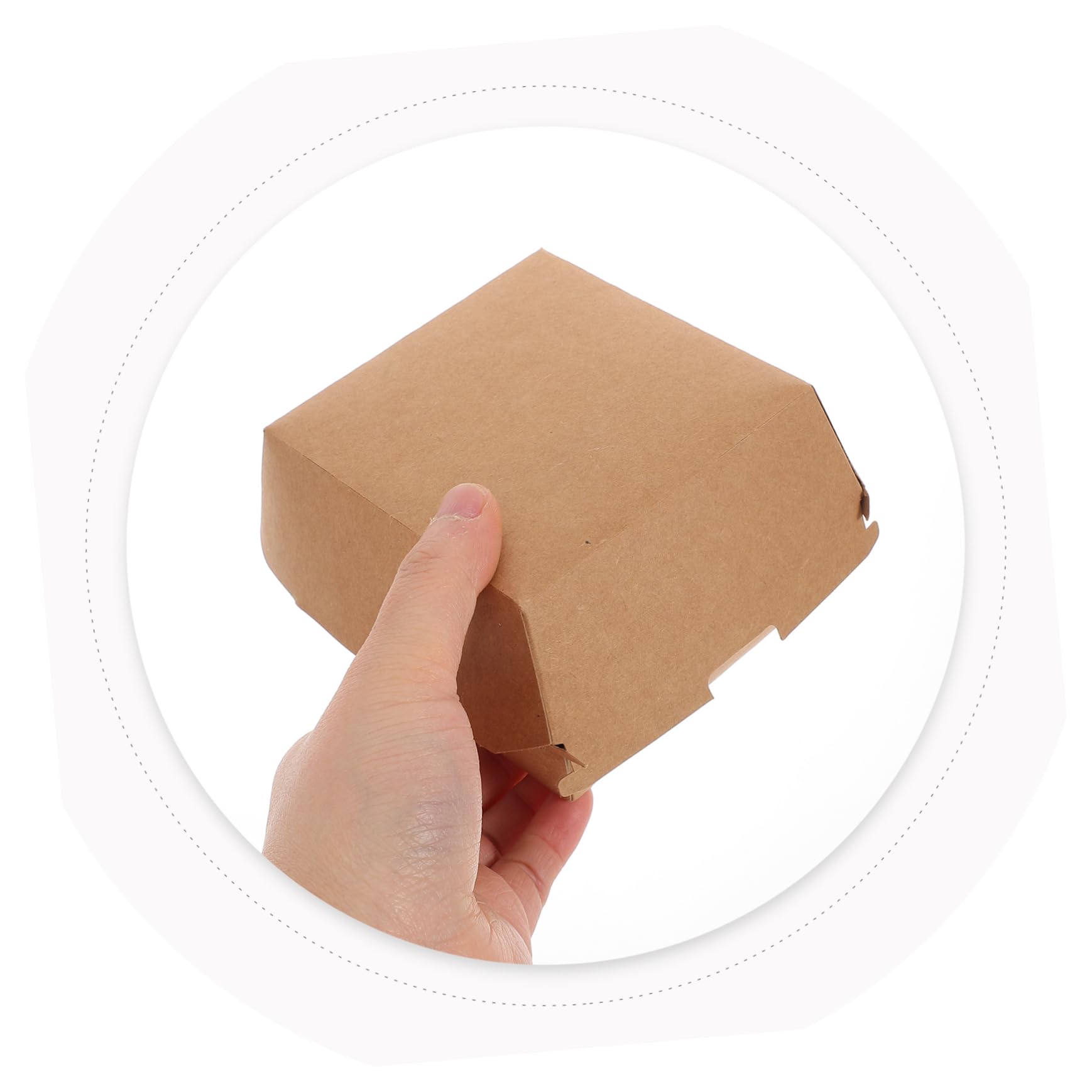 Hemobllo Scatole per Hamburger da Asporto 30 Pezzi in Carta Kraft, Resistenti al Grasso, per Panini, Snack e Picnic