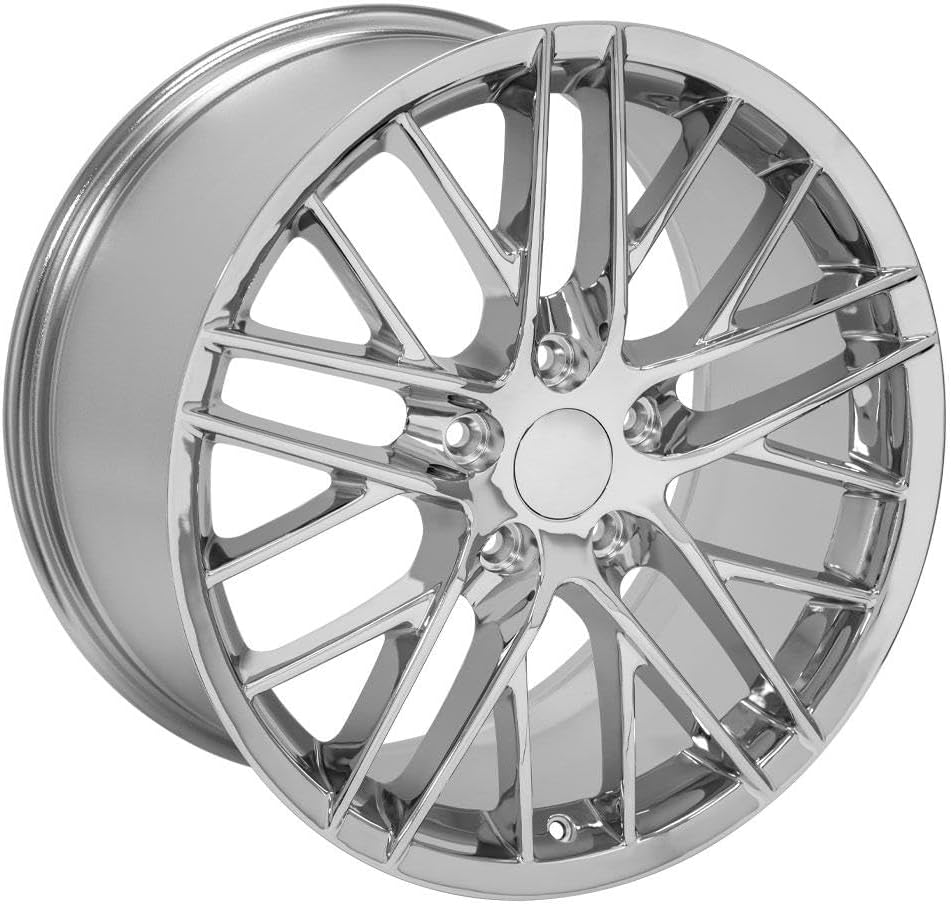 OE Wheels CV08B 19 Inch Rim Fits C6 Base Corvette - ZR1 Style 5x120.65 19x10 Chrome - Hollander 5402 (1)