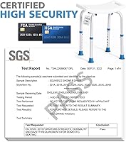 Vista 2 de Silla de ducha FSA/HSA elegible para ducha interior, taburete de ducha para interior de bañera, asiento de ducha de montaje sin herramientas