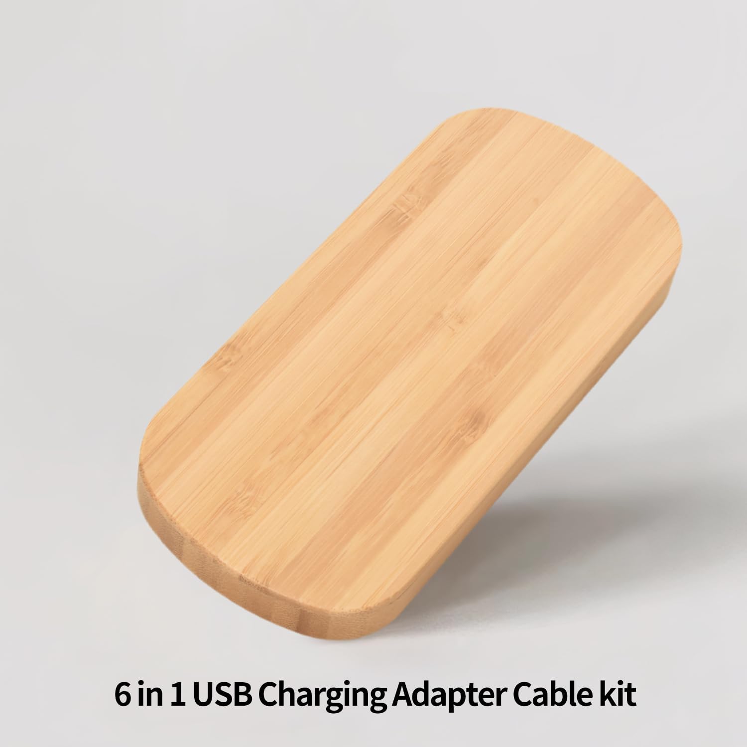 Multi Charging Adapter Kit, to USBC Adaptor,Type C to USB 3.0 OTG Converter, C to Micro iOS,Portable Case with 2Ft 60W Charger Cable for iPhone 16 15 Max Pro,Samsung Galaxy S25 Plus (6 Sets Bamboo)