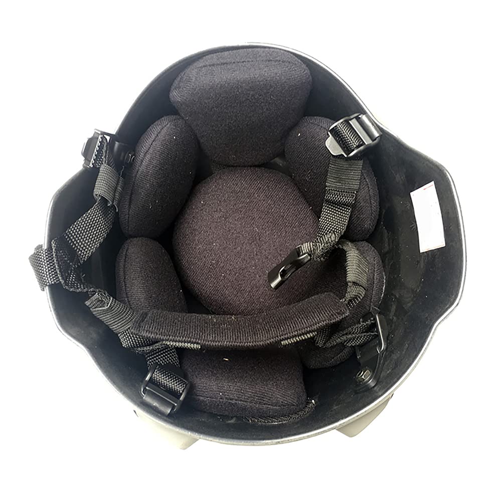 Casco Tattico Militare Elmetti Tattici Imbottiti Regolabili Regolabili con Montaggio Nvg E Ferrovia Laterale per Airsoft Paintball Hunting Shooting (Nero 56-60 Cm)