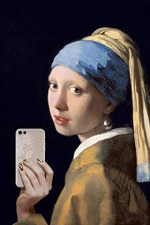 Girl With a Pearl Earring Selfie Portrait Painting Funny Cool Wall Art Print Poster 16x24