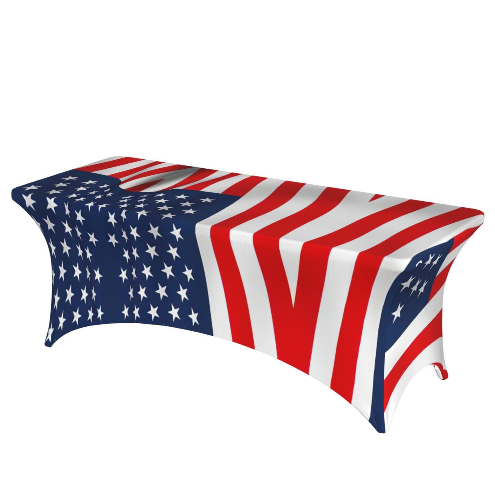 Nappe rectangulaire élasthanne EdWal stretch imprimé drapeau américain