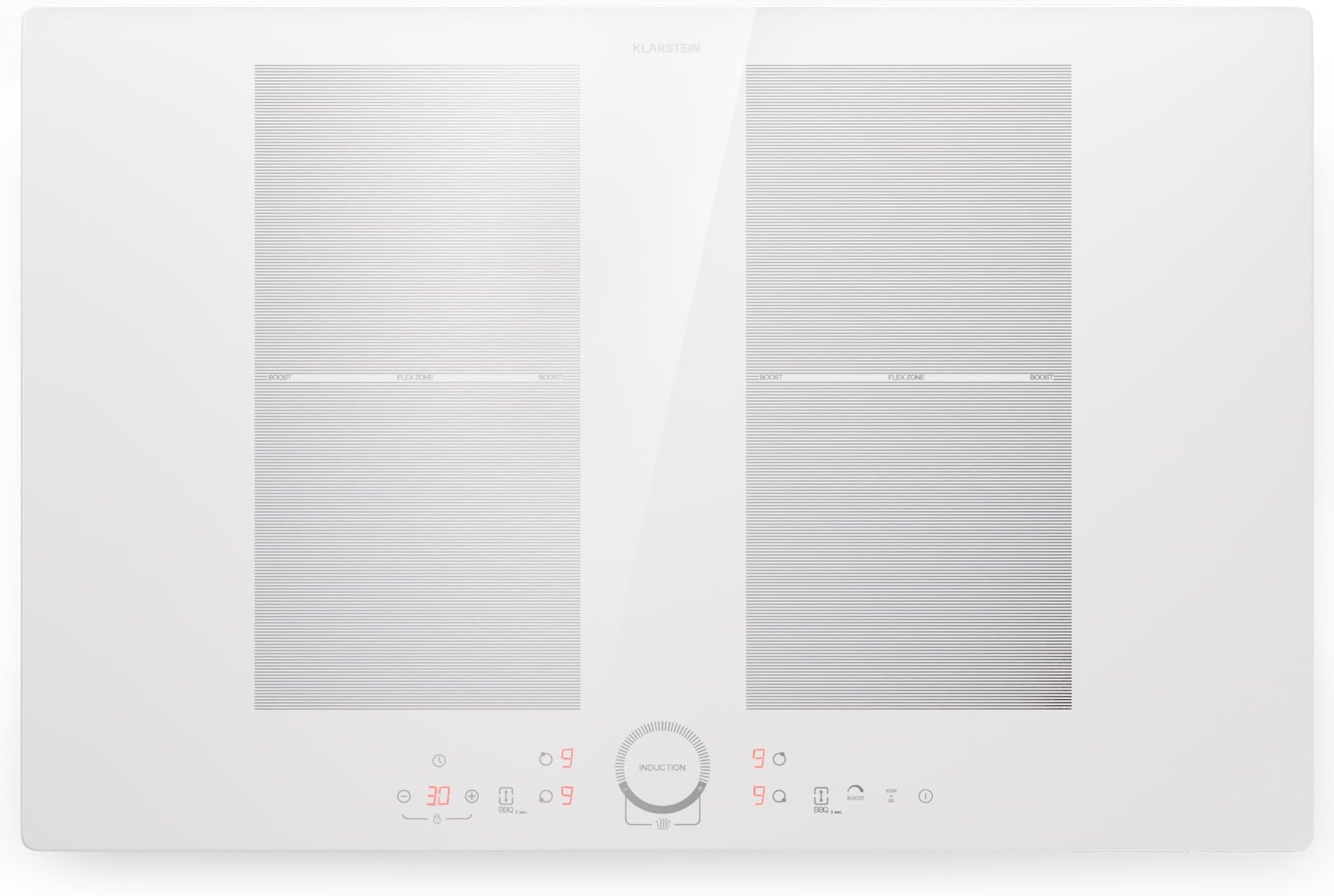 Klarstein Induktionskochfeld 2 Platten, EinbauInduktionskochfeld mit 2 Kochfelder, 3500 Watt