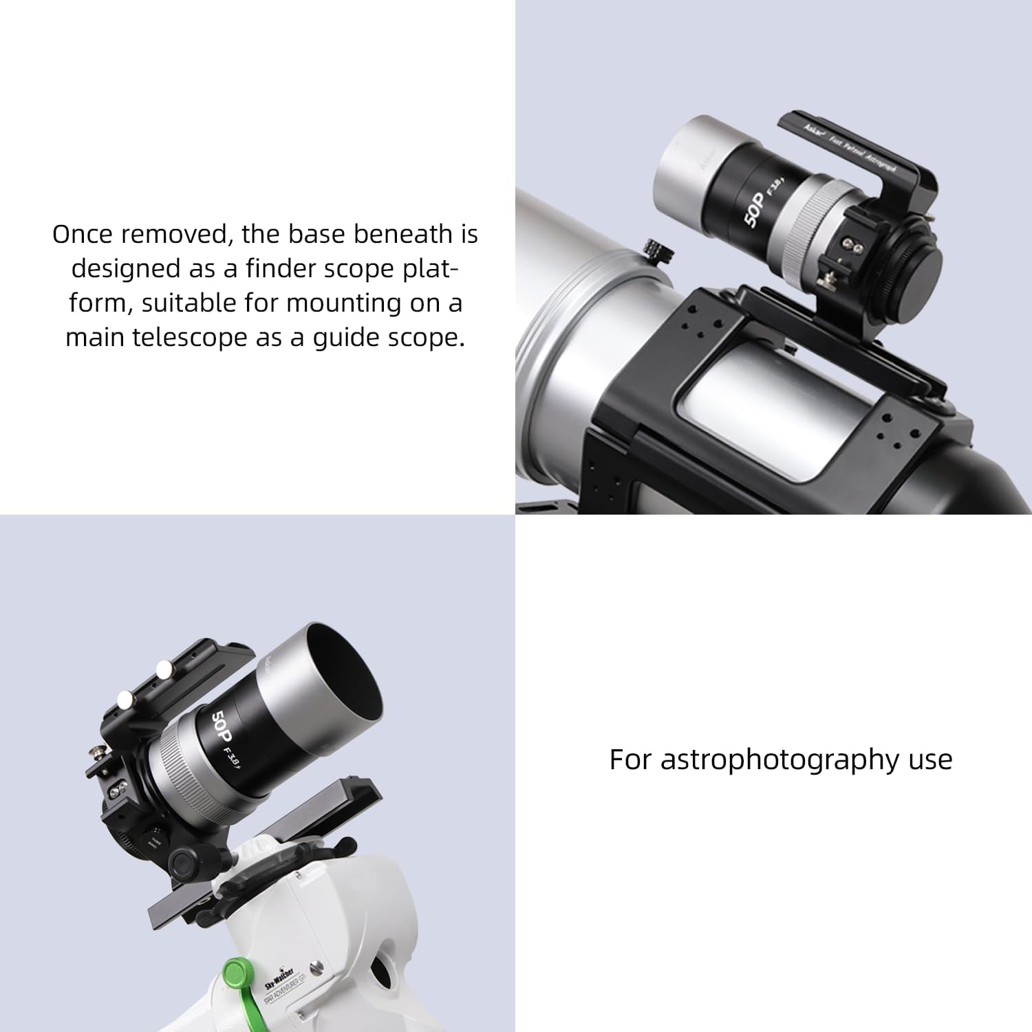 Askar 50P Telescope,50mm Aperture F3.8 SD Glass Refractor OTA, Versatile Quadruplet APO Astrograph, 160mm Vixen Dovetail Plate for Deep Sky Astrophotography and Visual Astronomy