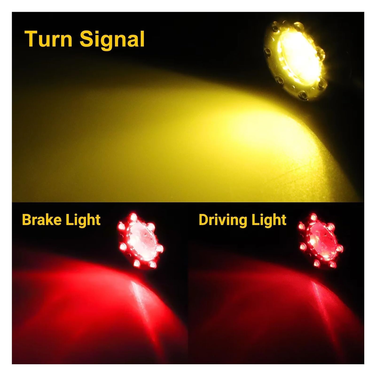 Fanale posteriore per moto Indicatori di direzione per moto, luci freno a LED, luci posteriori per moto, lampadine di segnalazione Per Ambra e rosse