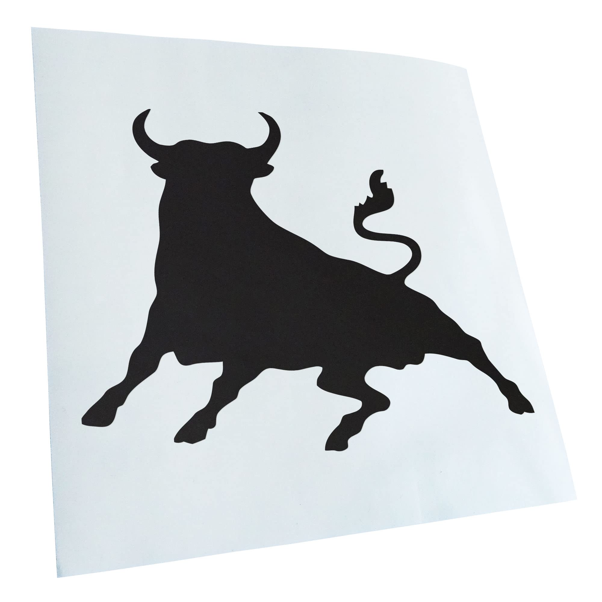 Kiwistar - Car Sticker - Matte Black - 40 x 31 cm Taurus Toro Bull - Rear Window Car Sticker Weatherproof for Car Truck Moped Truck - Sticker Exterior Self-Adhesive Tuning Accessories for Window