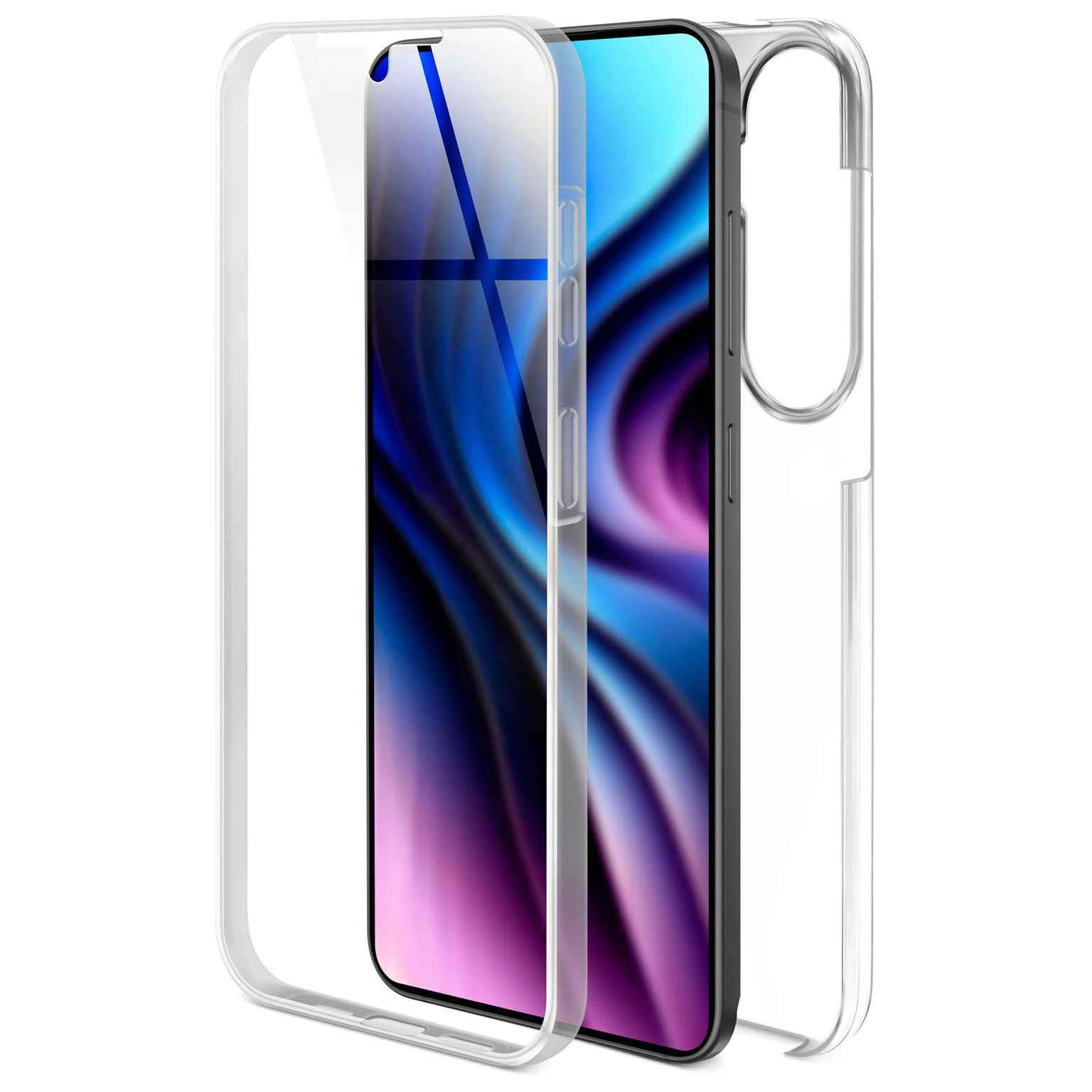 ONEFLOW Etui Touch Case do Samsung Galaxy S26 Plus, pełna ochrona 360 stopni, dwustronne etui na telefon komórkowy z ochroną wyświetlacza, przezroczyste etui ochronne z przodu i z tyłu, odporne na