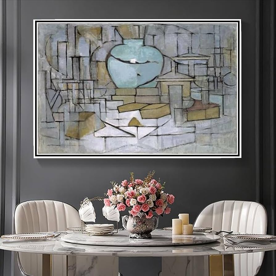 静物画 油彩画 ボトルとポット クラシック静物画 ぶどうと水差し - 数字塗り絵キット