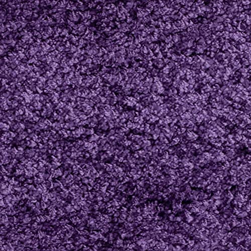 Image of Urban Modern Decor Featuring Soft Shaggy Carpet & Rug for Your Bedroom and Livingroom [Size-12x15 feet & Color-Purple].