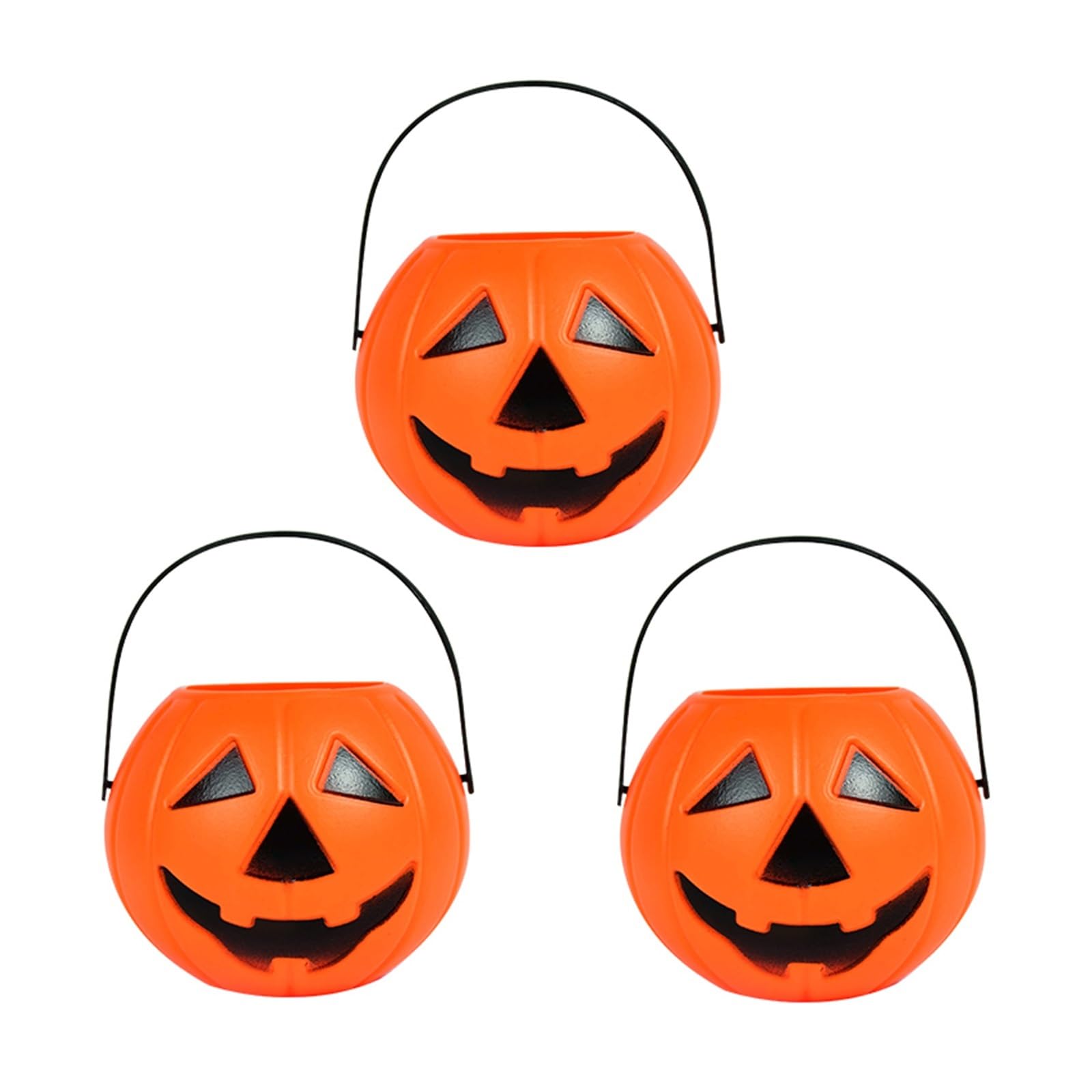 SZAJDSNMURB Halloween Pumpkin Bucket Portable Plastic Candy Pot