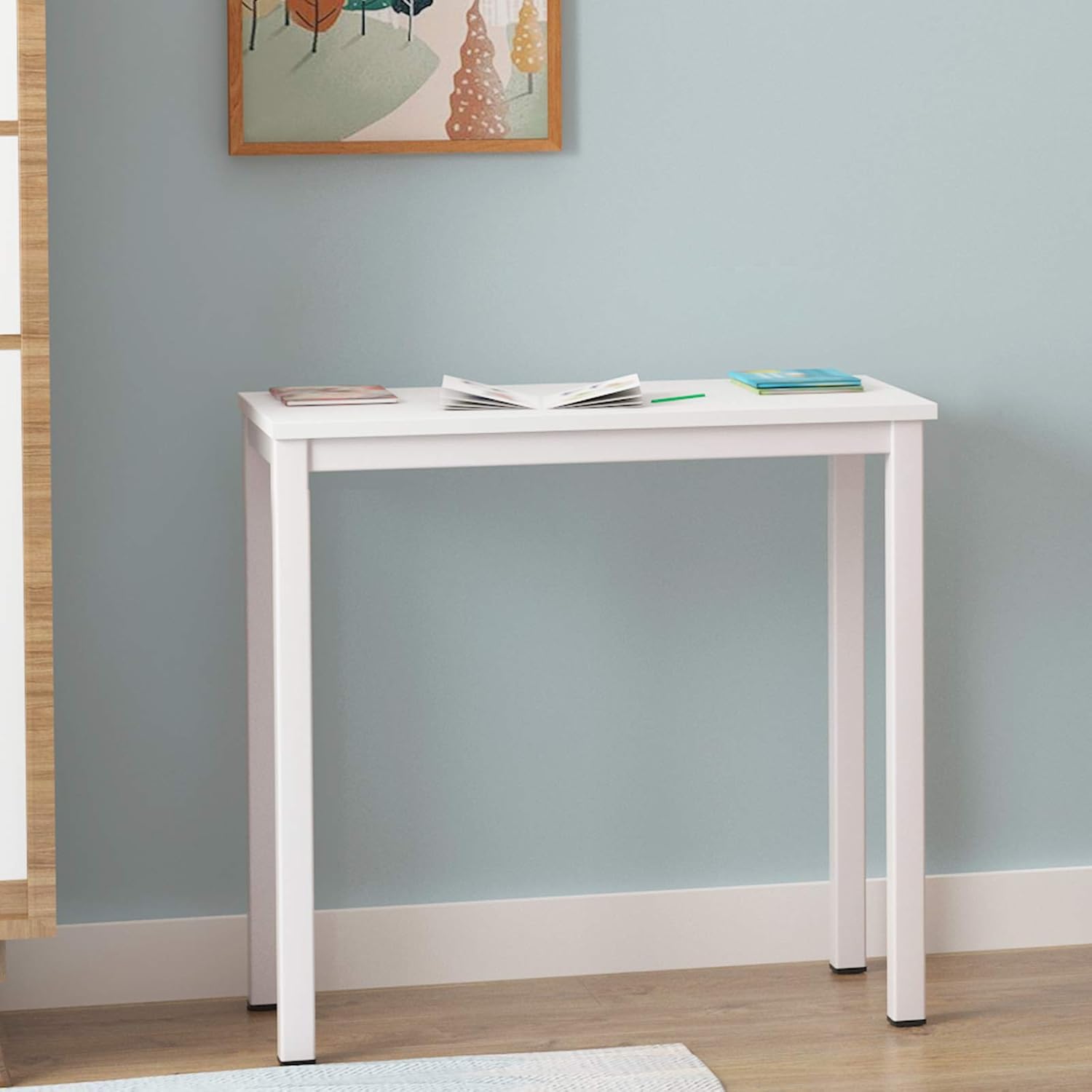 soges 31.5 inches Desk Small Desk Computer Desk Home Office Table Laptop Desk Writing Desk Study Table Computer Workstations White GCP2AC3-80WW