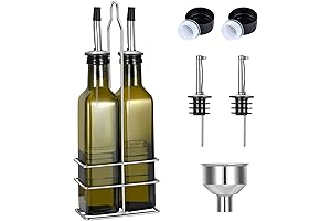 Gusnilo Dark Glass Bottles for Oil - Second Generation Olive Oil Carafe...