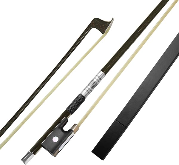 Q QINGGE Carbon Fiber Violin Bow with Natural Horsehair
