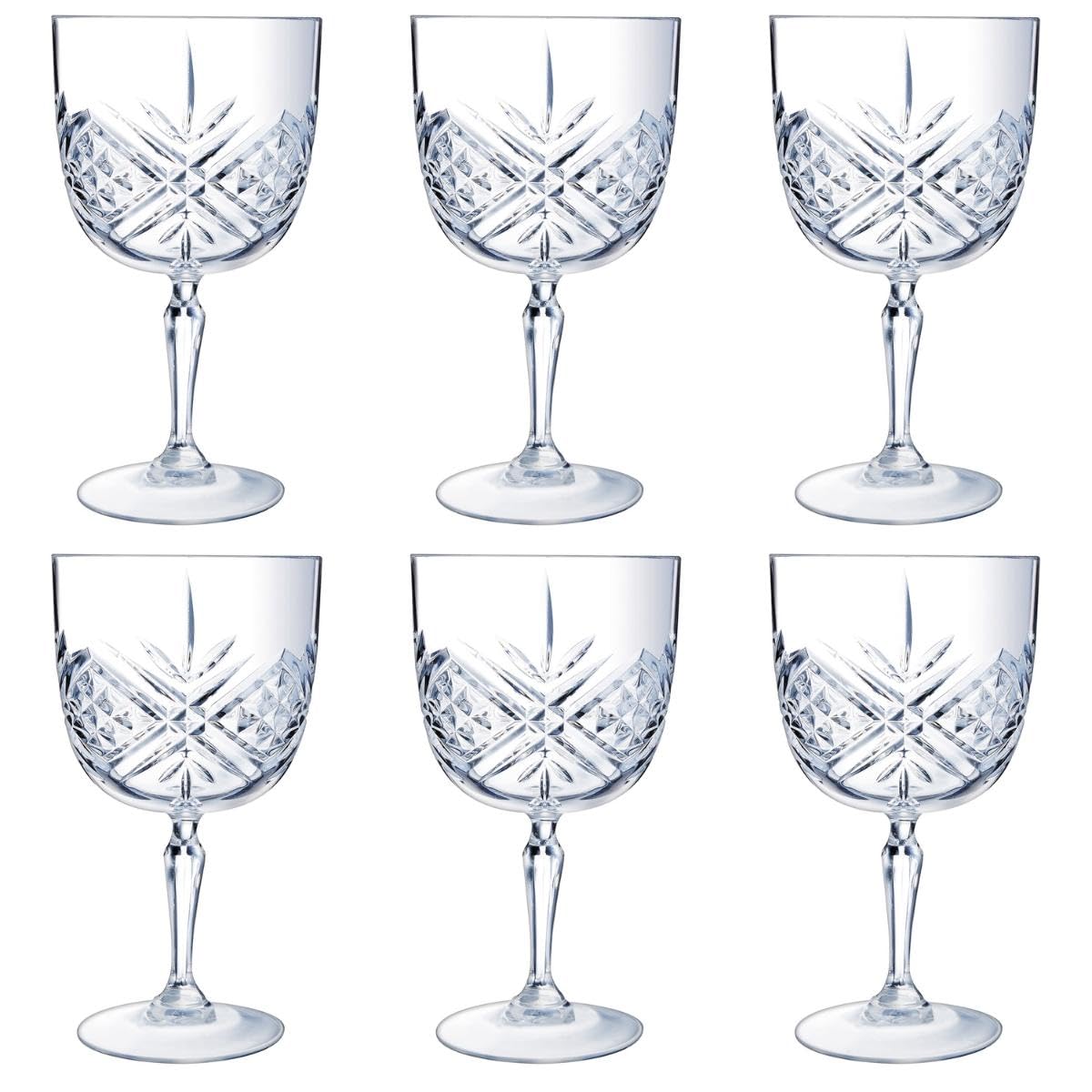 Arcoroc ARC P8821 Broadway Gin and Tonic Cocktail Glass, 580 ml, Set of 6, Clear