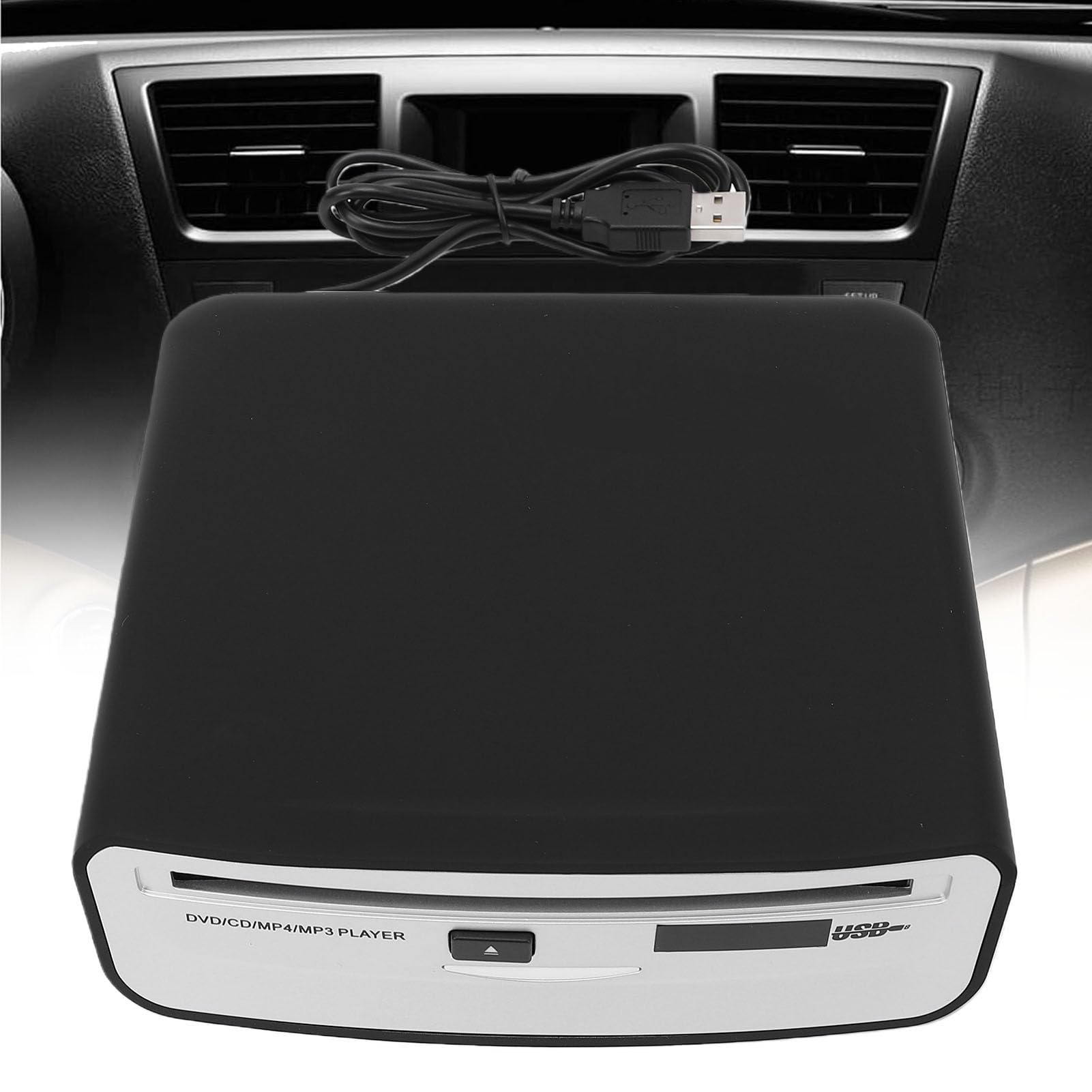 Generic Zewnętrzny Samochodowy Odtwarzacz CD, Odporny na Wstrząsy | Zasilany przez USB, Plug and Play, podwójny interfejs, zabezpieczenie przed przeskakiwaniem, przenośny odtwarzacz CD do