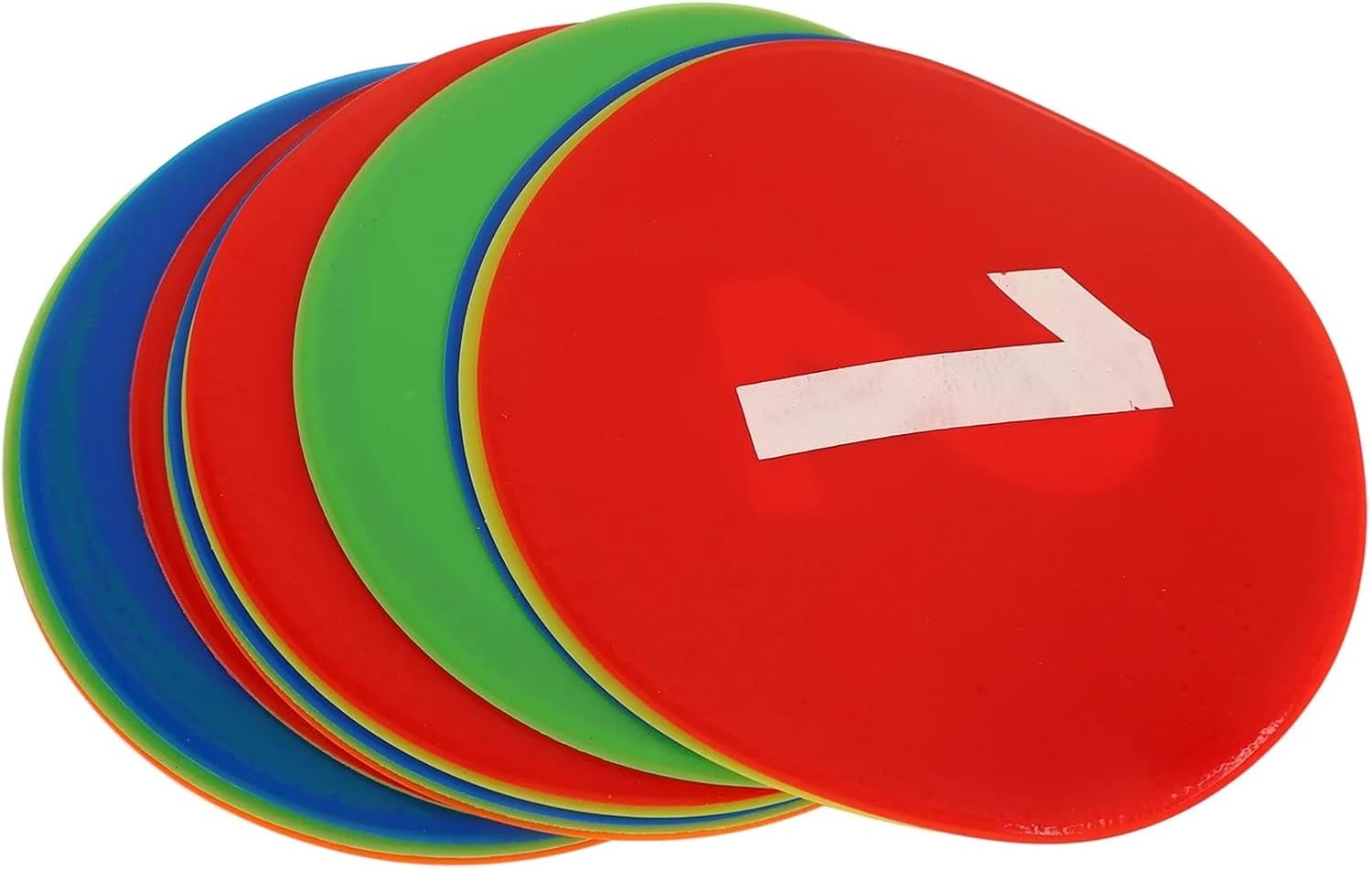 Sports Number Spots Marker 1 to 15 Carpet Number Spot Markers with 5 Bright Color for Soccer Training
