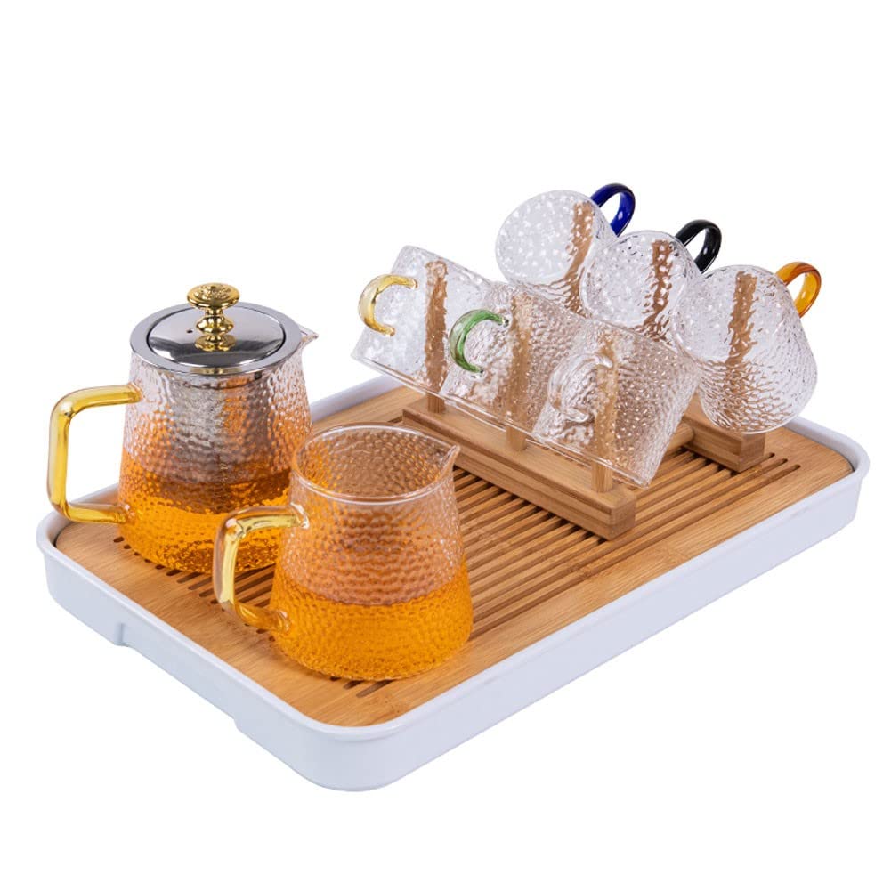 Service à thé pour 6 personnes en verre borosilicate durable