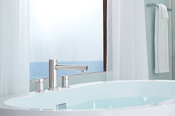 Moen T393 Align 2-Handle Deck Mount Modern Roman Tub Faucet