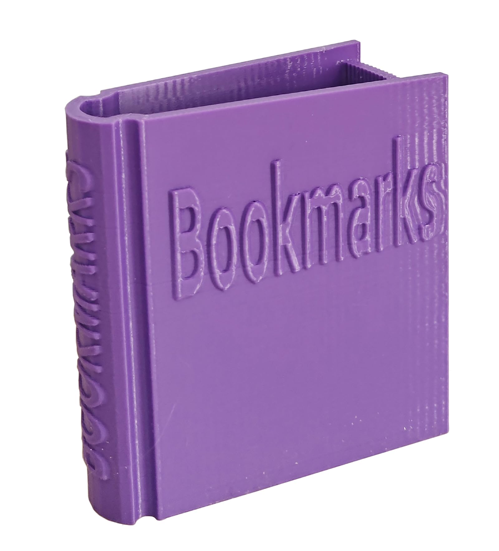 Book Shaped Bookmark Holders Home Office Desk Bookmark Holder Ornaments Gift for Friends Decor Personalized Gifts Storage Box for Bookmark (Purple)