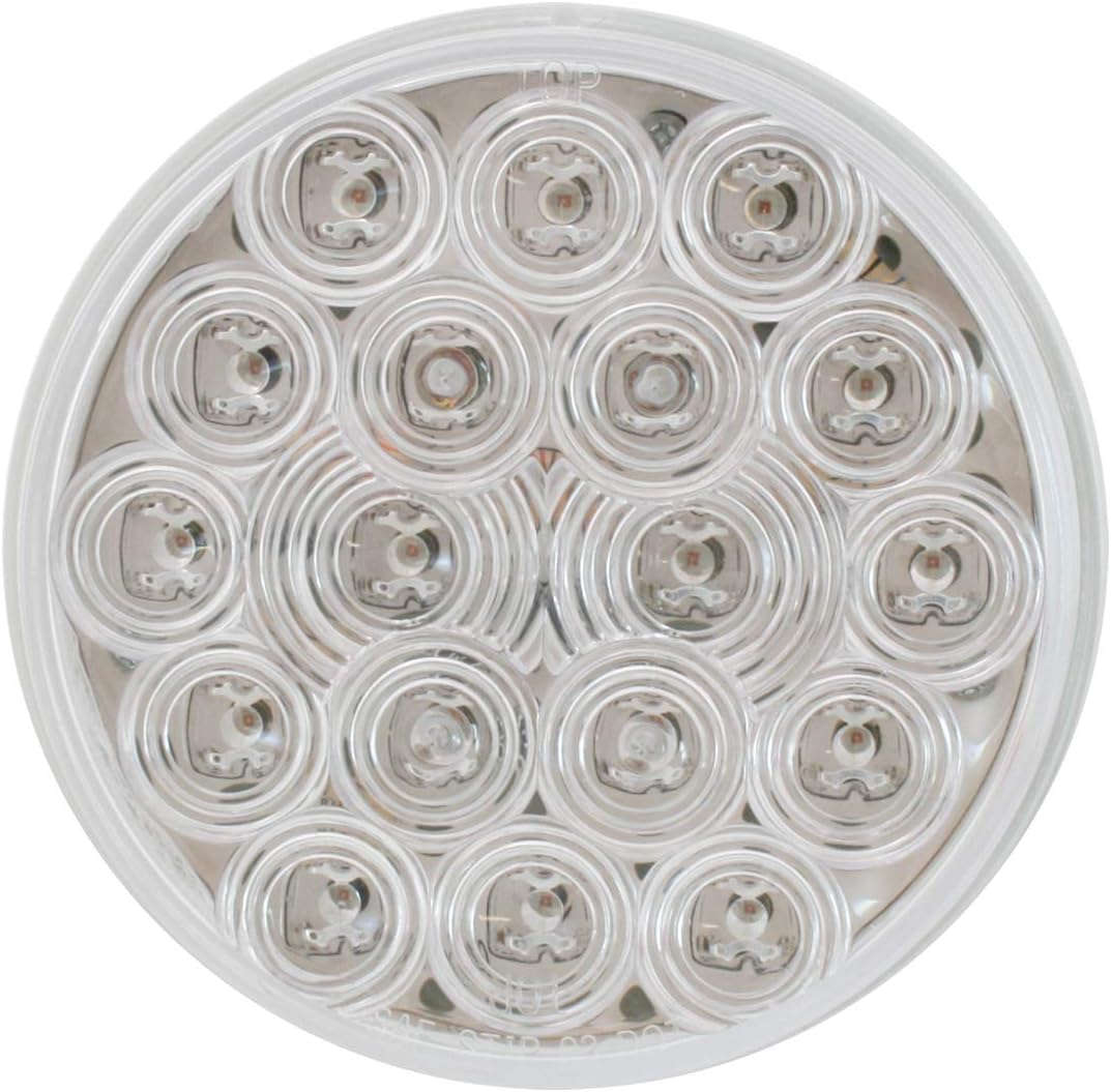 GG Grand General 76456 LED Light (4" Fleet Amber/Clear 18 with Grommet and Pigtail), 1 Pack