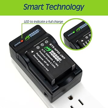 Wasabi Power Battery Charger for Samsung IA-BP90A, BP90A and Samsung HMX-E10