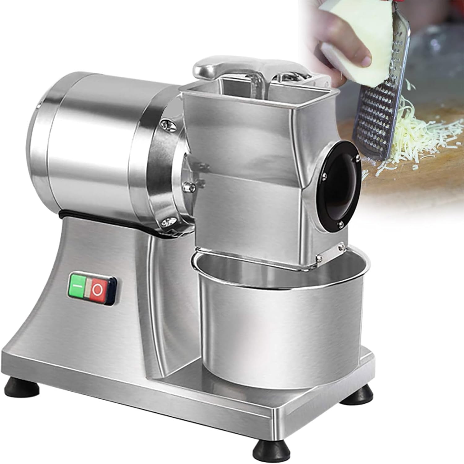Electric Cheese Grater, Salad Shooter, Electronic Fruit Shredder, Cheese Grater for Home Kitchen Use, Electric Grater with Stainless Steel
