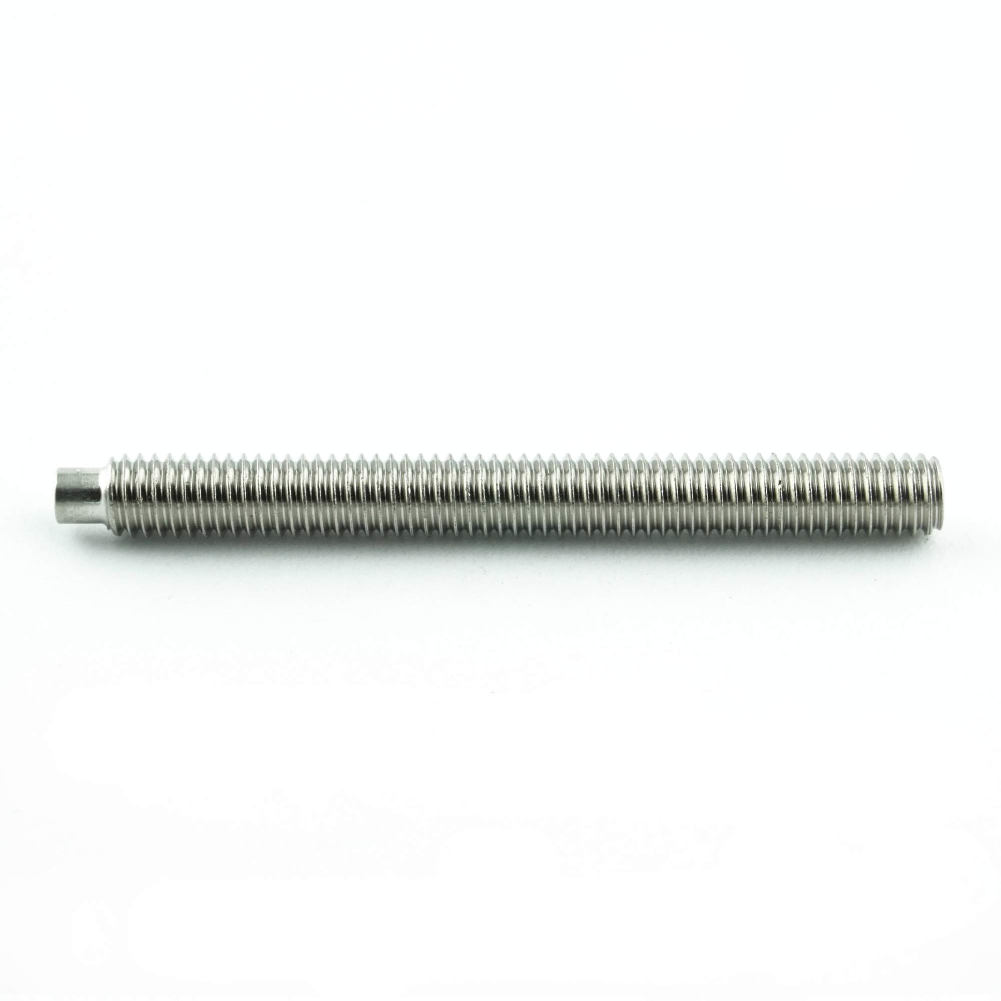 M10 x 16 mm trzpień gwintowy z gniazdem sześciokątnym i czopem (100 sztuk) - śruby mocujące DIN 915 - ISO 4028 - śruby gwintowane - stal szlachetna A2 V2A - nierdzewny