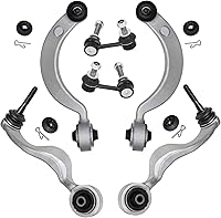 Vista 101 de Detroit Axle - Kit de suspensión delantera RWD para Chrysler 300 Dodge Challenger Charger Magnum, brazos de control superior con barras