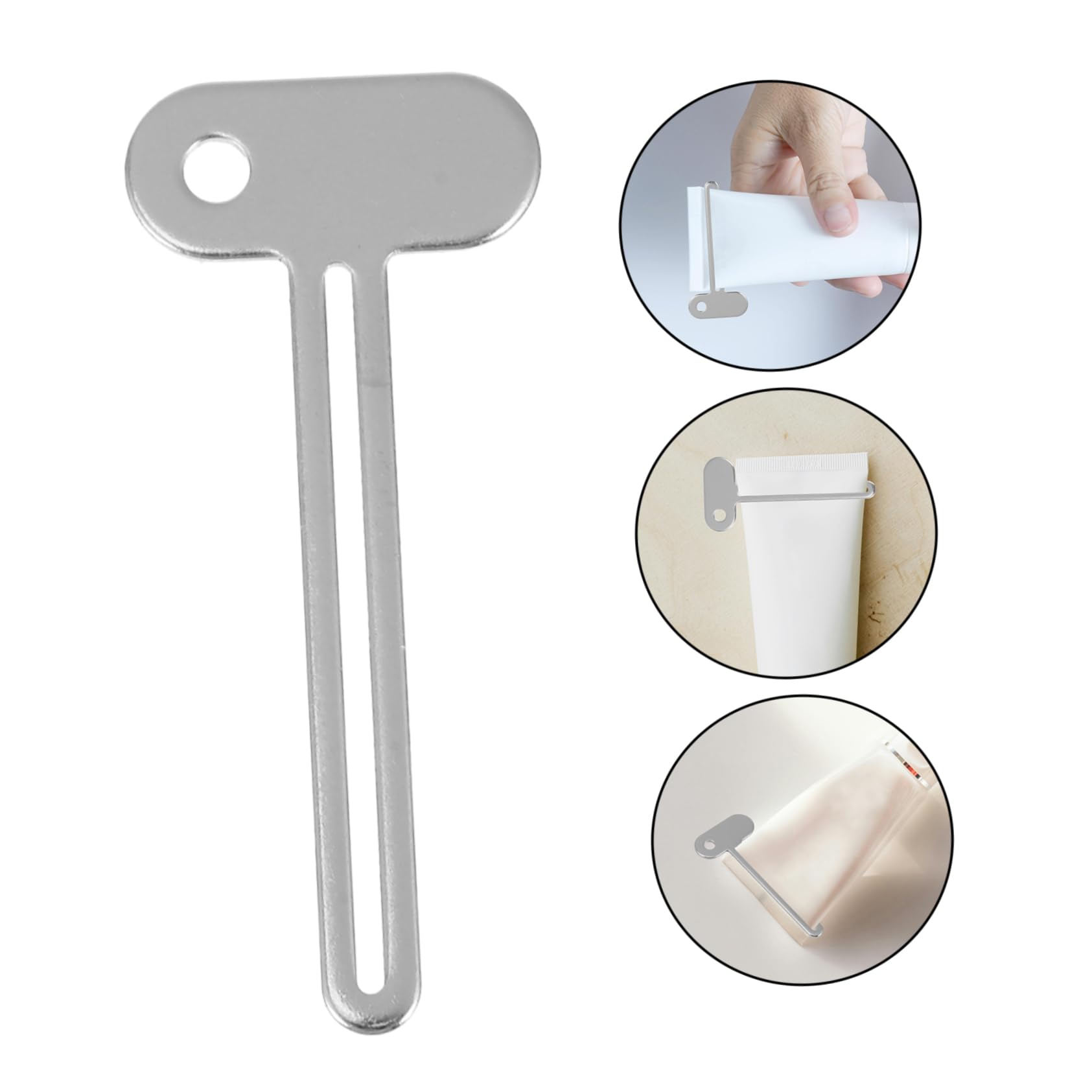 Anneome 6pcs Extrusion Tool Toothpaste Tube Squeezer Tool Toothpaste Dispenser Squeezers Tube Squeezer Key Tube Squeezer Tools Toothpaste Tube Squeezers Aluminum Alloy Silver
