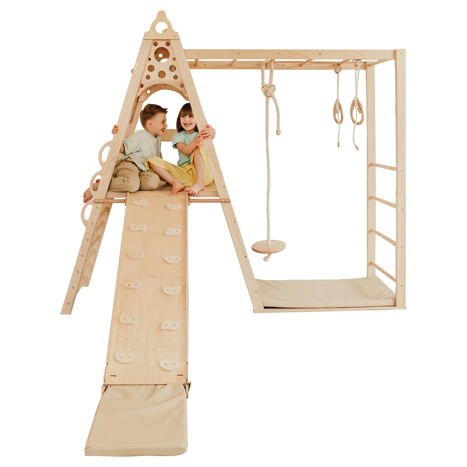 Woodandhearts Circle Teepee Montessori Climber with Playmats, Made in Ukraine, Indoor Playground, Climbing Toys Woodandhearts Circle Teepee Montessori Climber with Playmats, Made in Ukraine, Indoor Playground, Climbing Toys for Toddlers, Indoor Jungle Gym for Kids, Toddler Jungle Gym Indoor, Kids Indoor Playground, Toddler Slide, Montessori Play Gym, Toddler Climbing Toys Indoor