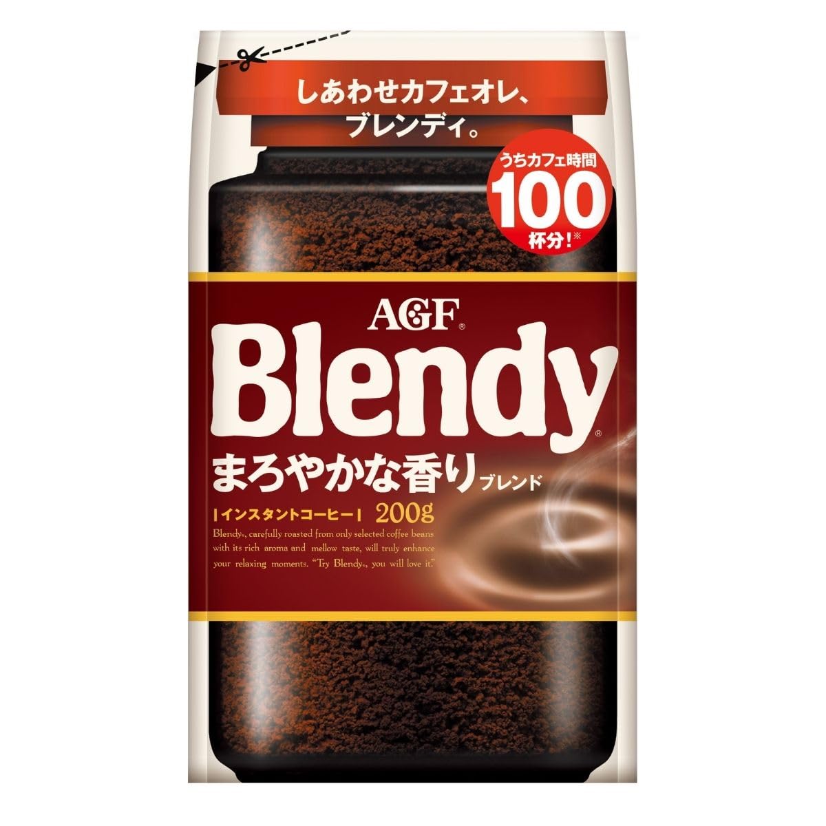 AGF(エージーエフ) ブレンディ まろやかな香りブレンド袋 200g 【 インスタントコーヒー 】【 水に溶けるコーヒー 】【 カフェオレ 好きに 】【 詰め替え 】