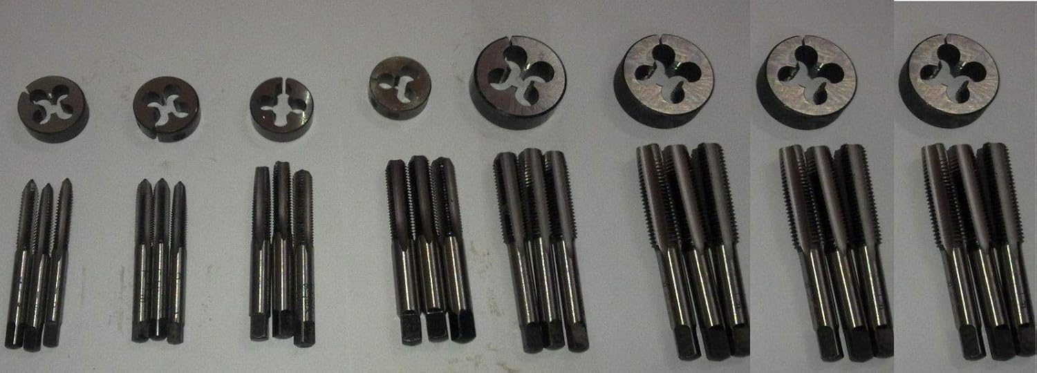 NEW BSW TAP DIE SET 3/16" - 3/4" - 32 PCS SET - BRITISH STANDARD WHITWORTH