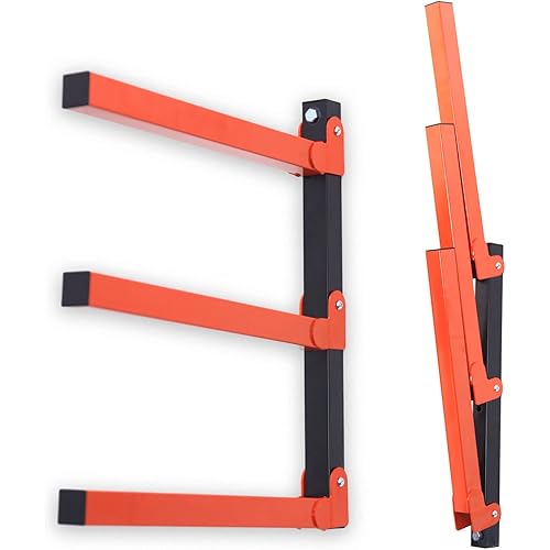 Wallmaster Lumber Storage Metal Rack, Lumber Organizer Wall Mount Wood Rack Organizer 3-Level Wood Storage System