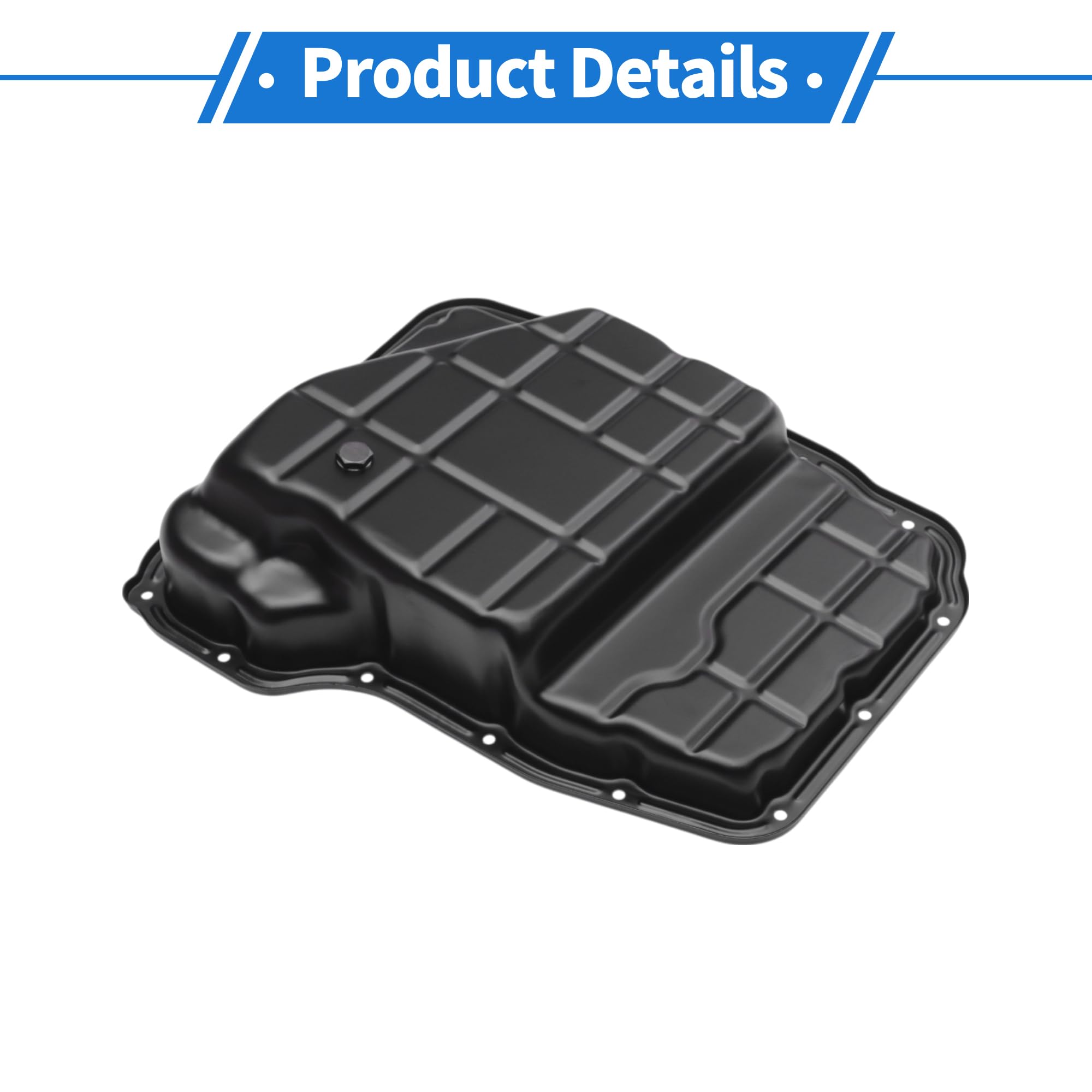 No.4799607/5013681AA/68065923AA/6806592AA Coppa dell'olio del motore Coppa dell'olio del cambio per Dodge per Ram 1500 2002-2010 Lega di alluminio Nero
