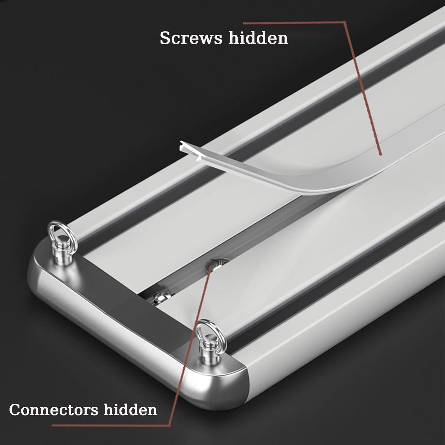 Heavy Duty Silent Curtain Track System - Double Row Ceiling Mount for Room Dividers & Curtains, Easy Install for Living Room, Bedroom, Hospital (3.7m/12ft) (D 1.2m/3.9ft)