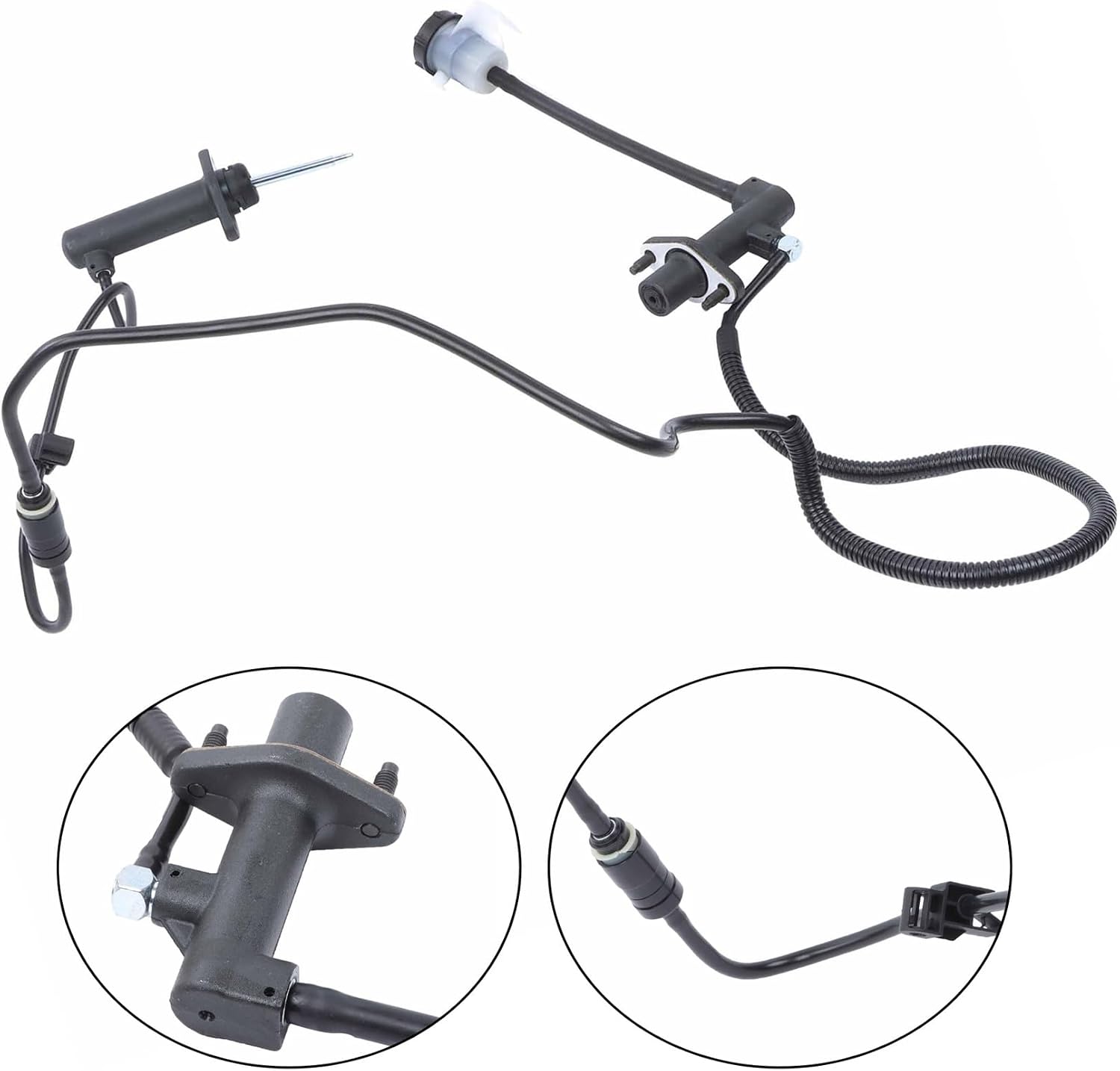 Pre-Filled Clutch Master Slave Cylinder Line Kit Replacement for PT Cruiser 2.4L L4 2001-2009 PT Cruiser 2.4L L4 Turbocharged 2003-2008 Replacement for 04668632AD 4668632AA