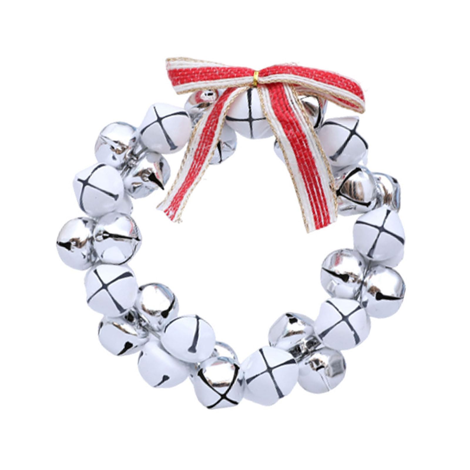 carotoe Christmas Tree Hanging Bells Decoration 12cm Metal Bells Hanging Ornament for Mantels Front Door Wreath and Wrapping Holiday Door