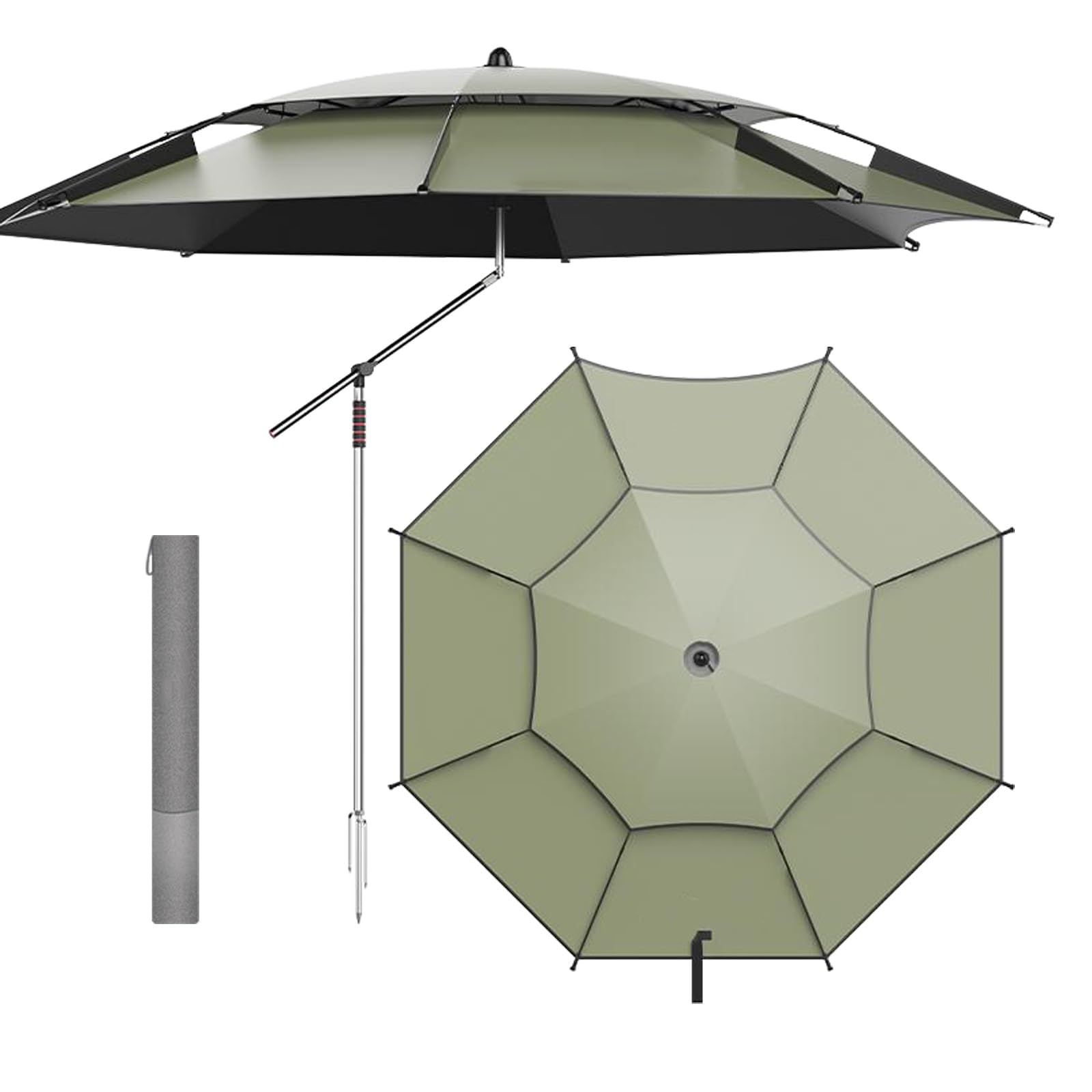 Parasol przeciwsłoneczny na zewnątrz, parasol na wsporniku, parasol wędkarski, z przyciskiem nachylenia i korbą, prosty luksusowy parasol na stół zewnętrzny