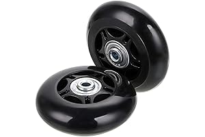 Black Luggage Suitcase Replacement 2 Wheels Sets