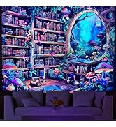 Amazon.com: Lahasbja Blacklight Skull Tapestry UV Reactive Galaxy