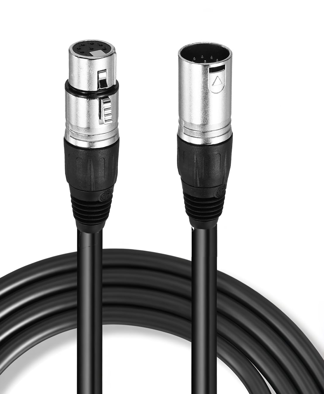 Cavo XLR a 7 pin maschio a femmina, cavo di prolunga audio bilanciato, connettore XLR dritto per apparecchiature audio, mixer, registrazione in studio