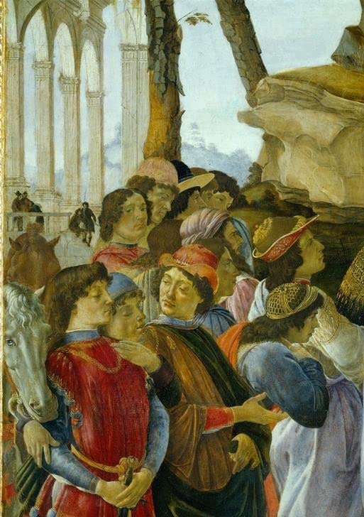 Lienzo arte pintura Sandro Botticelli Nastagio Degli Honesti cuadro decorativo pared 60x90cm
